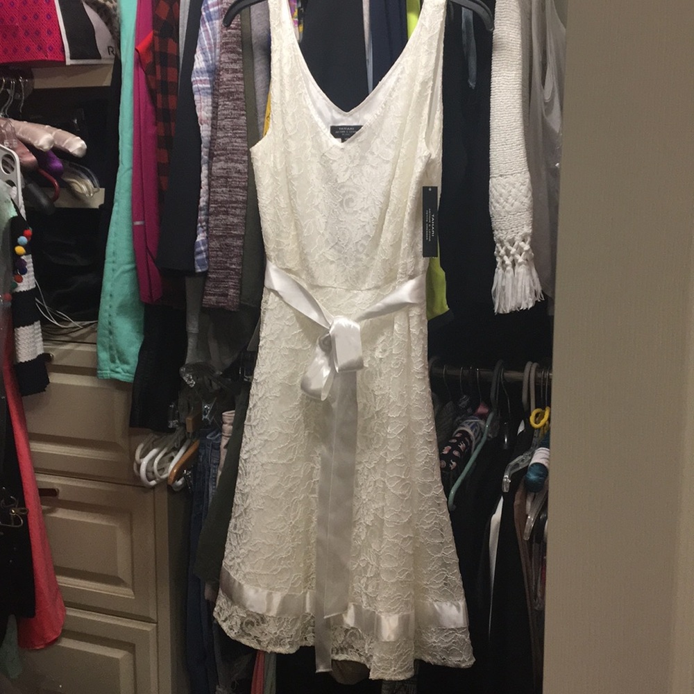 Tahari Arthur S Levine Ivory White Lace Dress BNWT